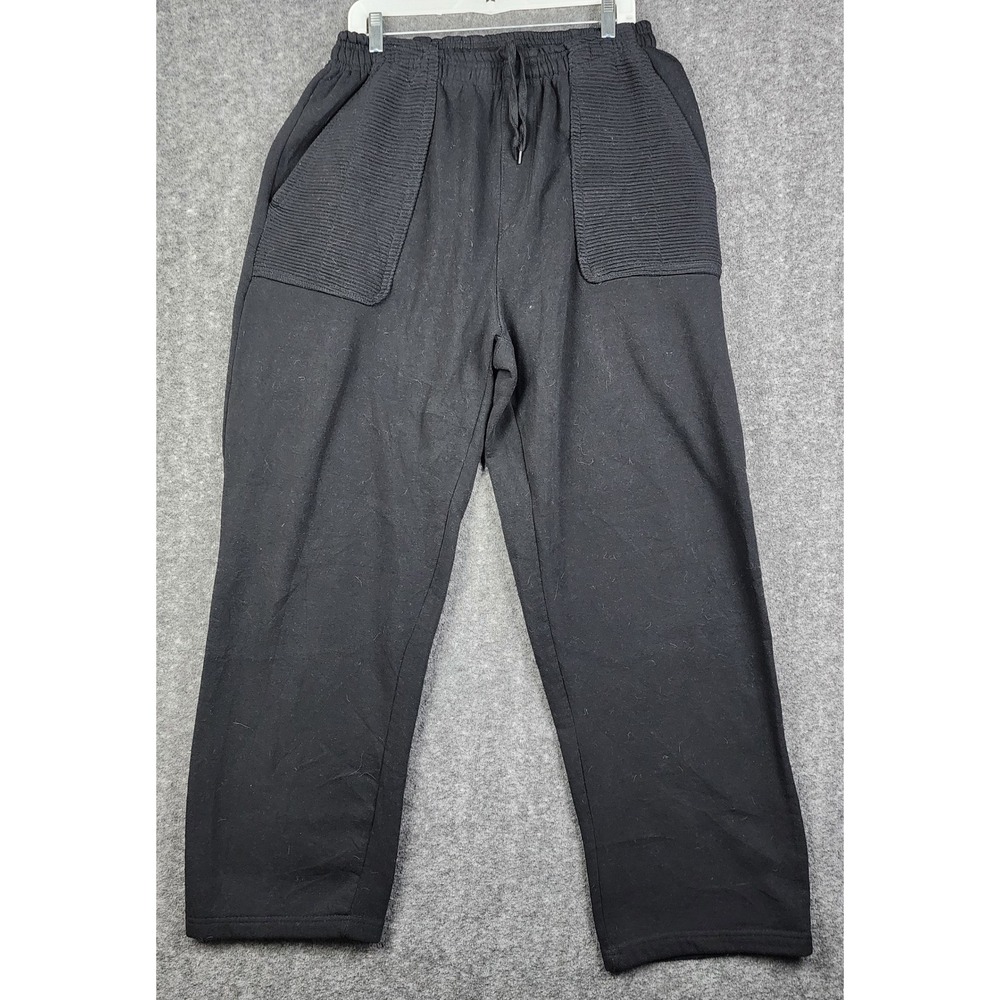 Red Ape Sweatpants Mens 4XL Black Textured Pocket Fleece Joggers‎ Streetwear